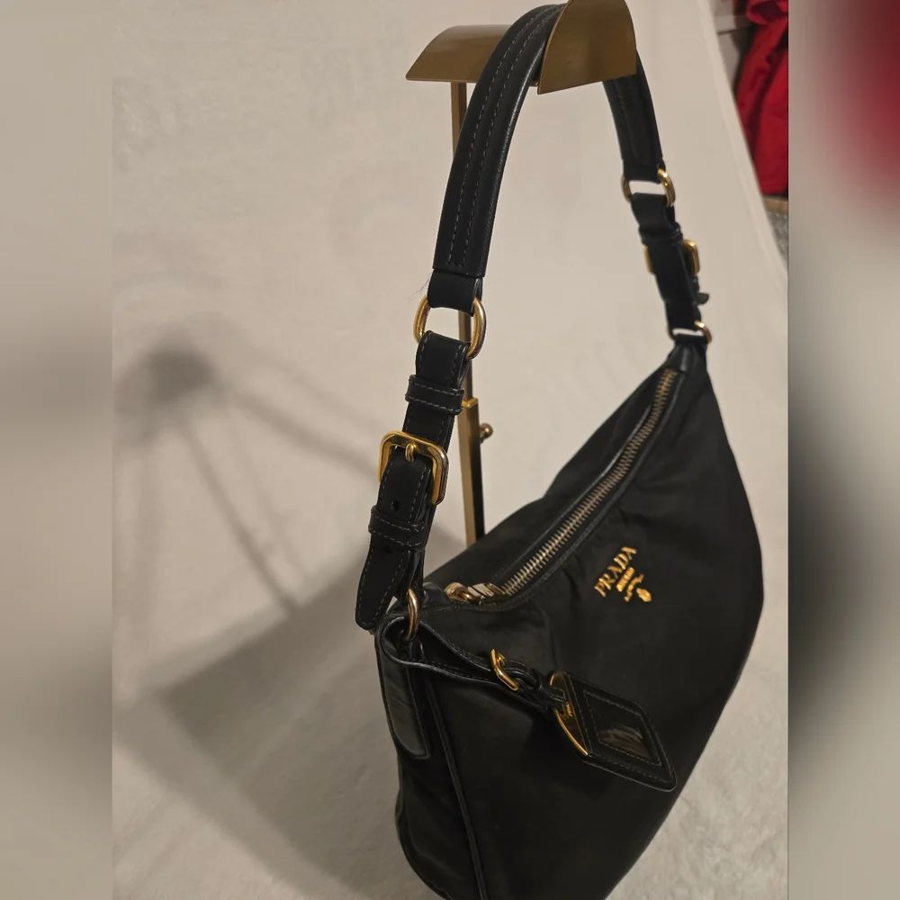 Prada Tessuto Nylon Black Shoulder Bag - Picture 4 of 11